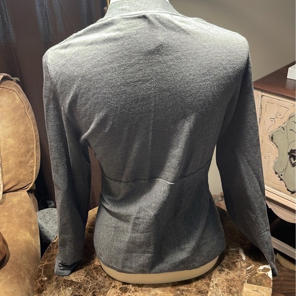 Light Gray Basket Weave Cardigan - Picture 3 of 6